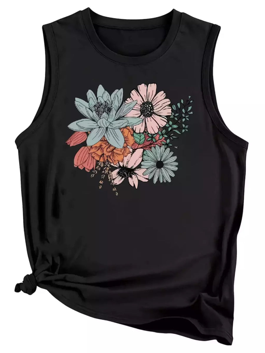 Camiseta Casual - Estampa Floral Cinza escuro M vendido por Aloha Spirit Store