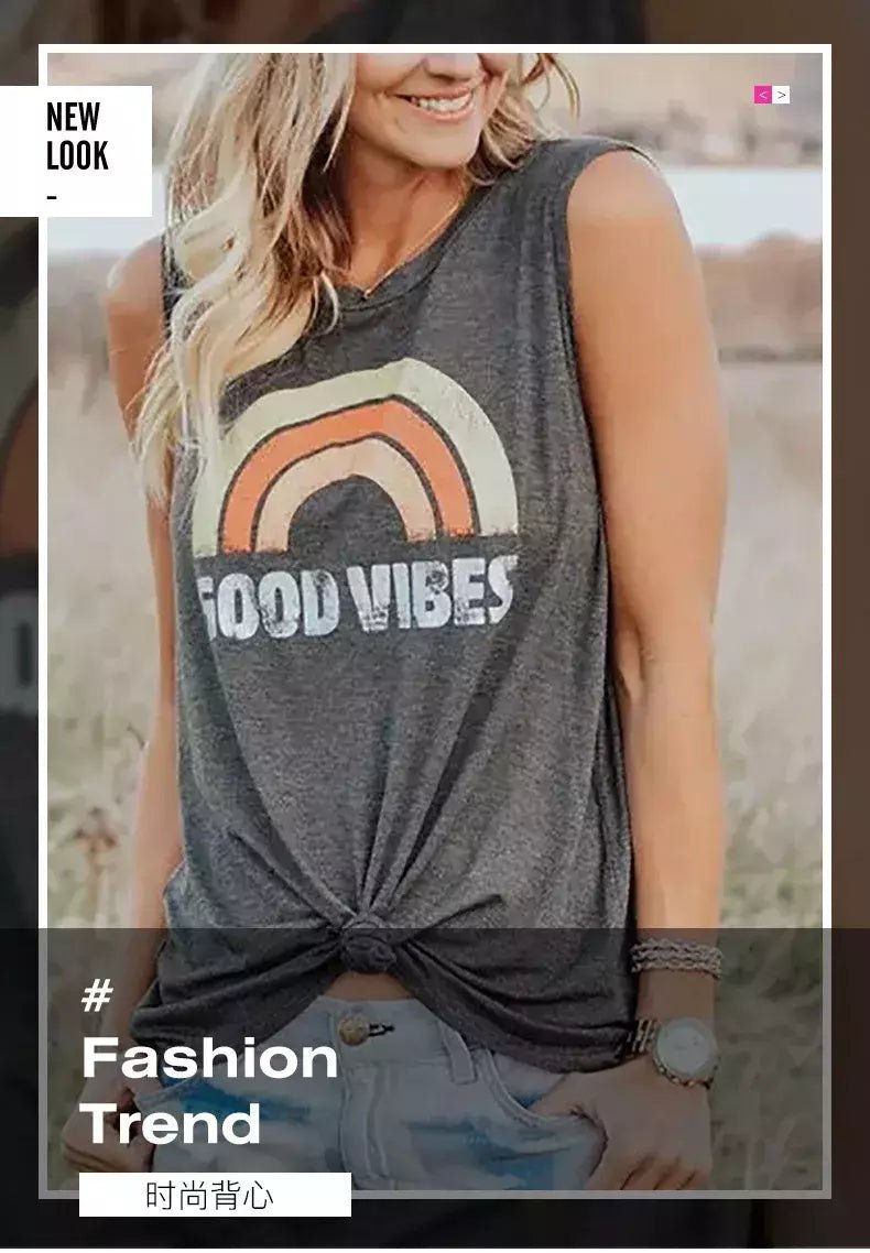 Camiseta Casual - Estampa Good Vibes 30068 L vendido por Aloha Spirit Store