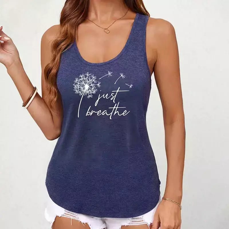 Camiseta Casual - Estampa Just Breathe Z129 - 44 S vendido por Aloha Spirit Store