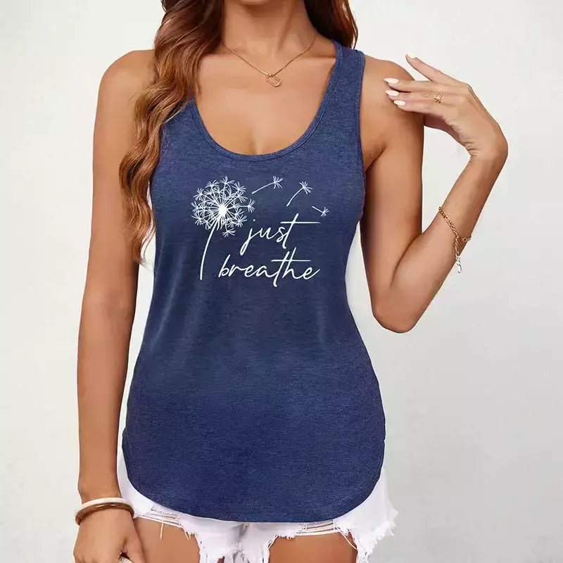 Camiseta Casual - Estampa Just Breathe Z129 - 44 S vendido por Aloha Spirit Store