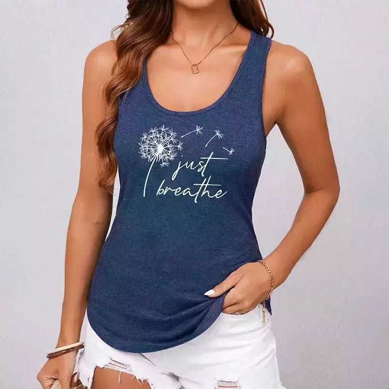 Camiseta Casual - Estampa Just Breathe Z129 - 44 S vendido por Aloha Spirit Store