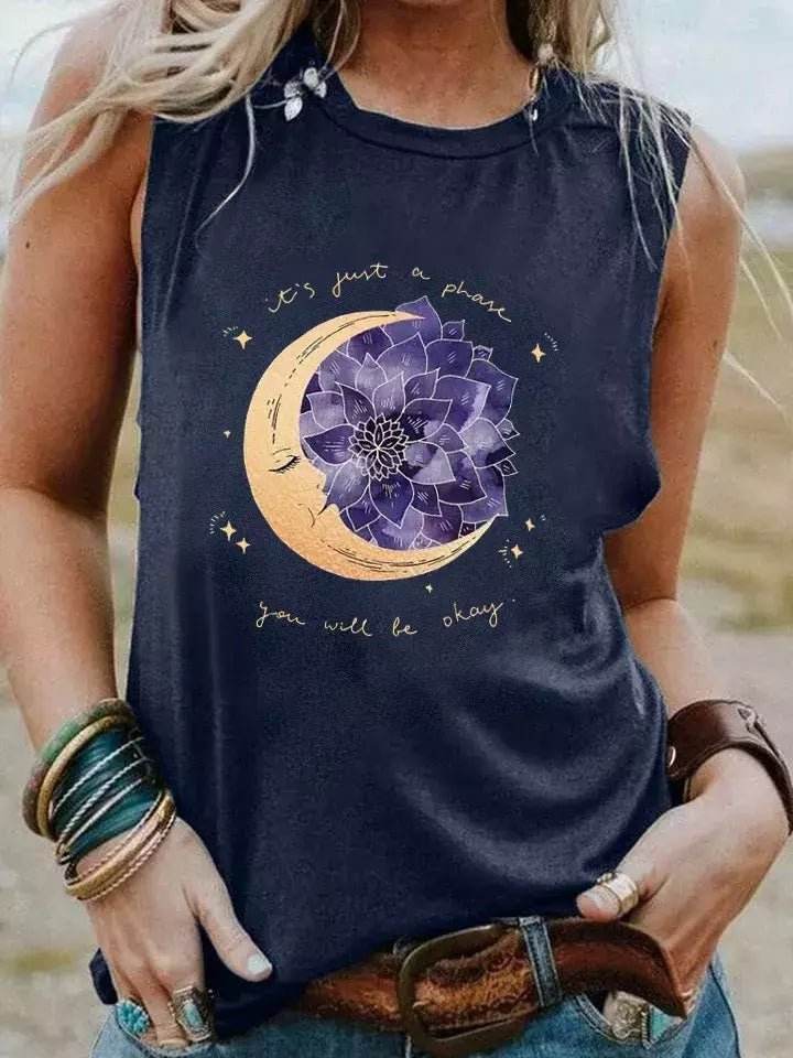 Regata Boho Vintage Lua & Flor de Lotus - Aloha Spirit Store