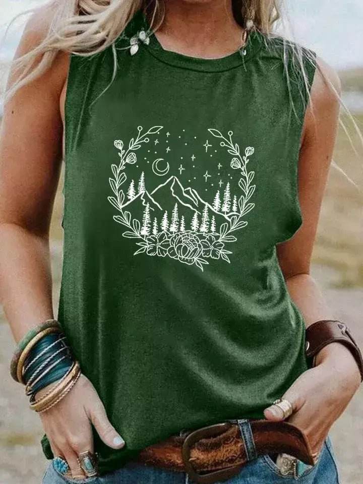 Regata Boho Vintage Montanha e Natureza - Aloha Spirit Store