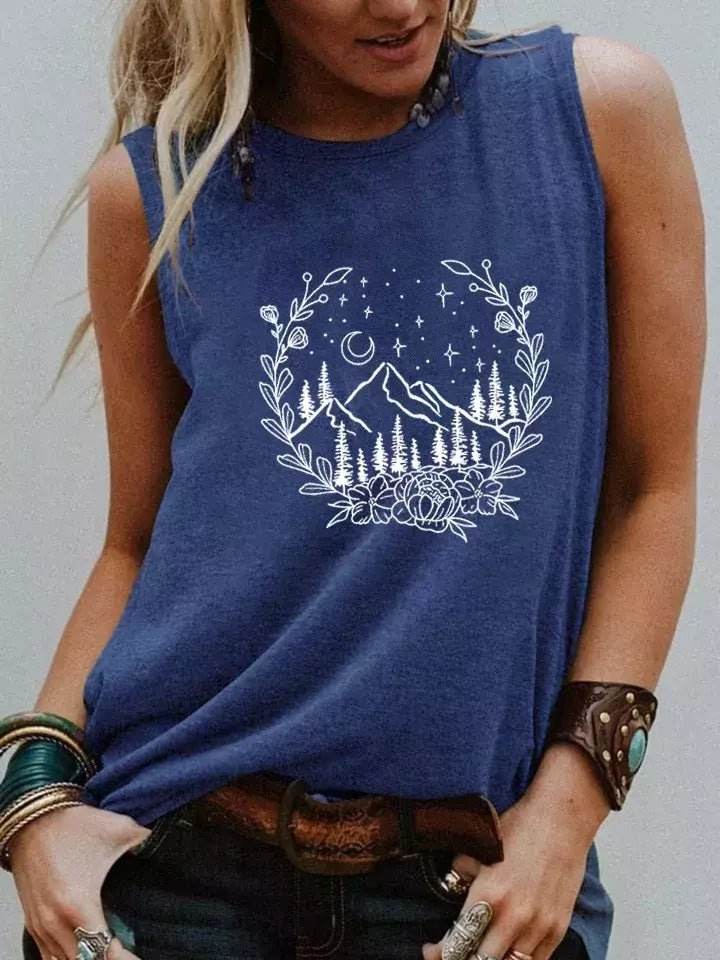 Regata Boho Vintage Montanha e Natureza - Aloha Spirit Store