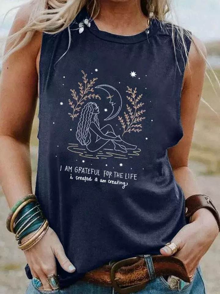 Regata Boho Vintage Sagrado Feminina - Aloha Spirit Store