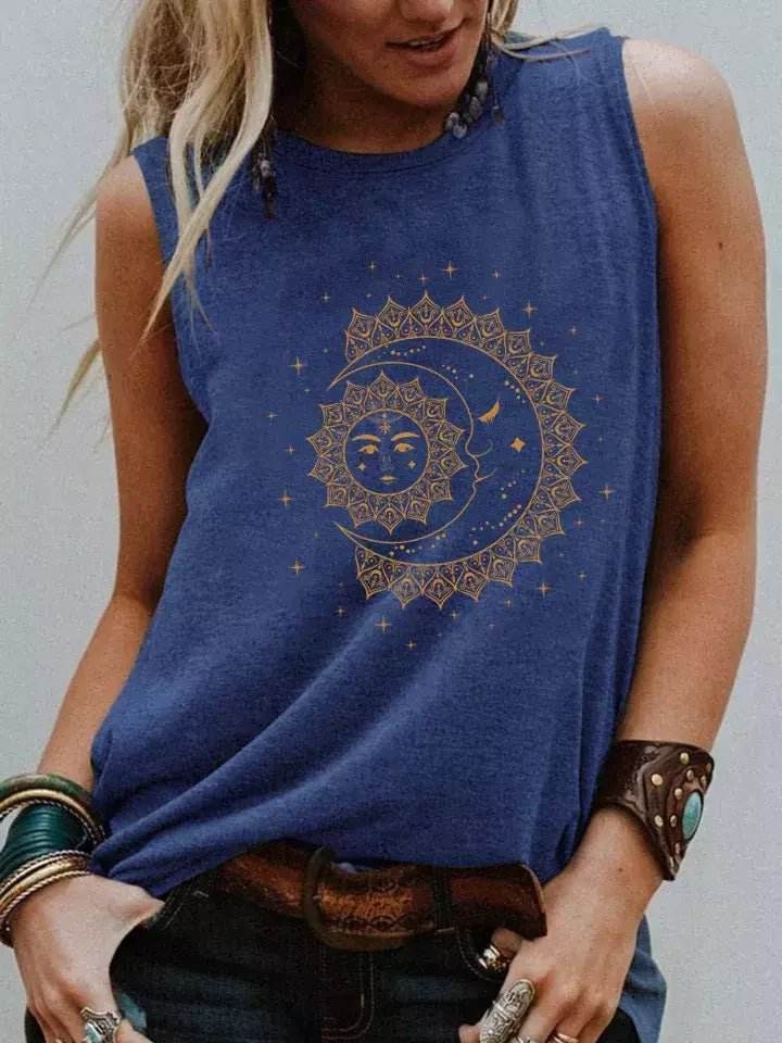 Regata Boho Vintage Sol e Lua - Aloha Spirit Store