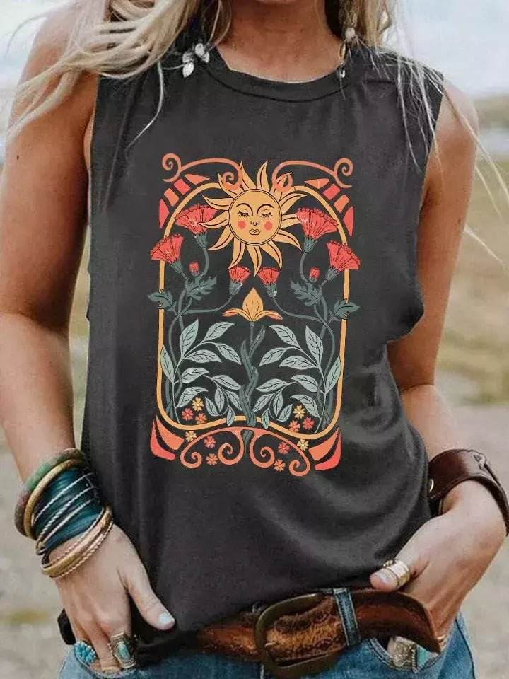 Regata Boho Vintage Sol e Natureza - Aloha Spirit Store