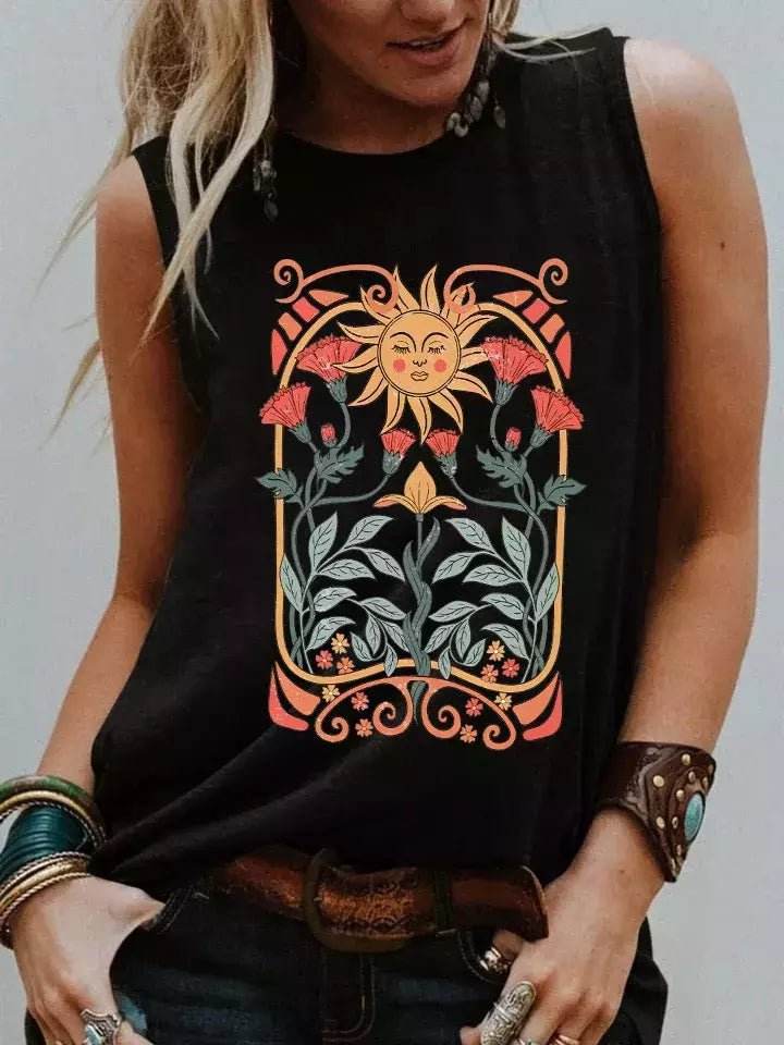 Regata Boho Vintage Sol e Natureza - Aloha Spirit Store