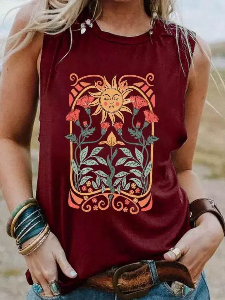 Regata Boho Vintage Sol e Natureza - Aloha Spirit Store