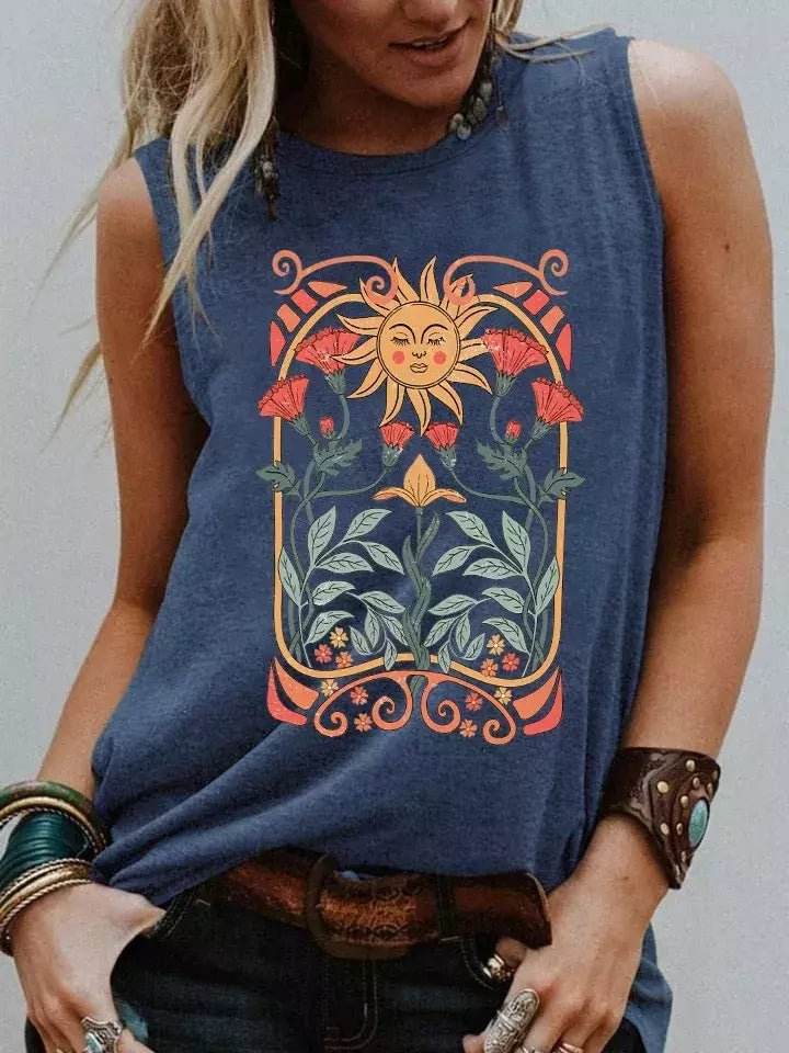 Regata Boho Vintage Sol e Natureza - Aloha Spirit Store