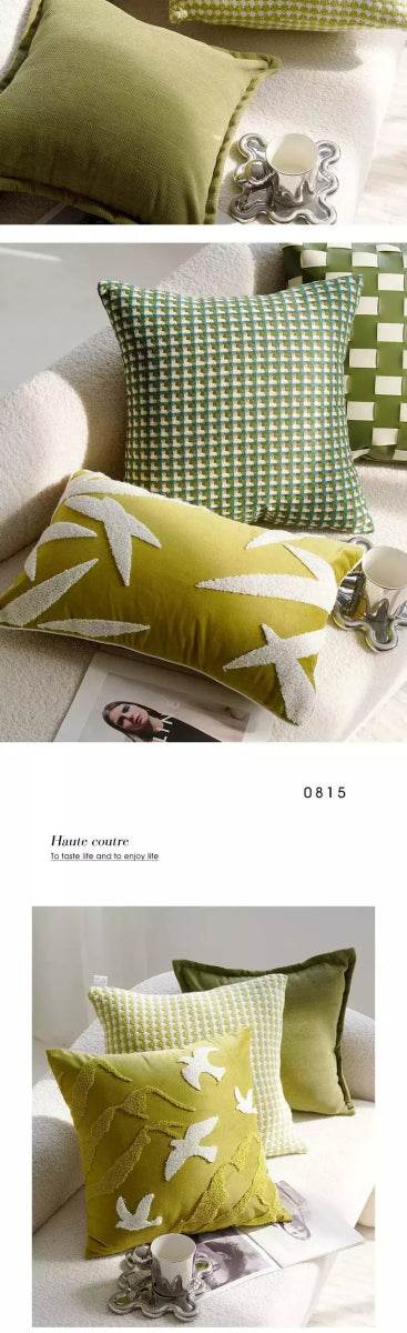 Capa de Almofada Texturizada Verde Zen - Aloha Spirit Store