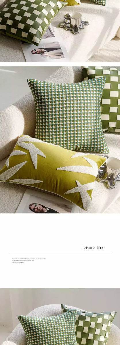 Capa de Almofada Texturizada Verde Zen - Aloha Spirit Store