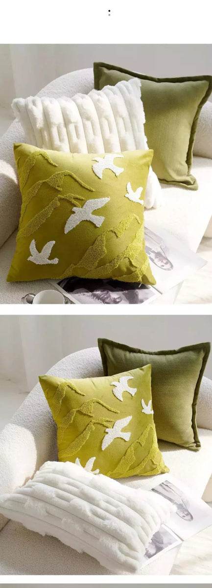 Capa de Almofada Texturizada Verde Zen - Aloha Spirit Store