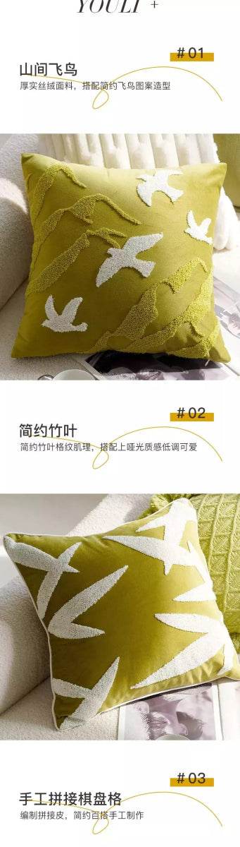 Capa de Almofada Texturizada Verde Zen - Aloha Spirit Store