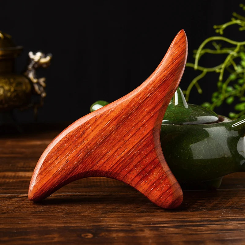Ferramenta Premium Portátil de Massagem Gua Sha em Madeira