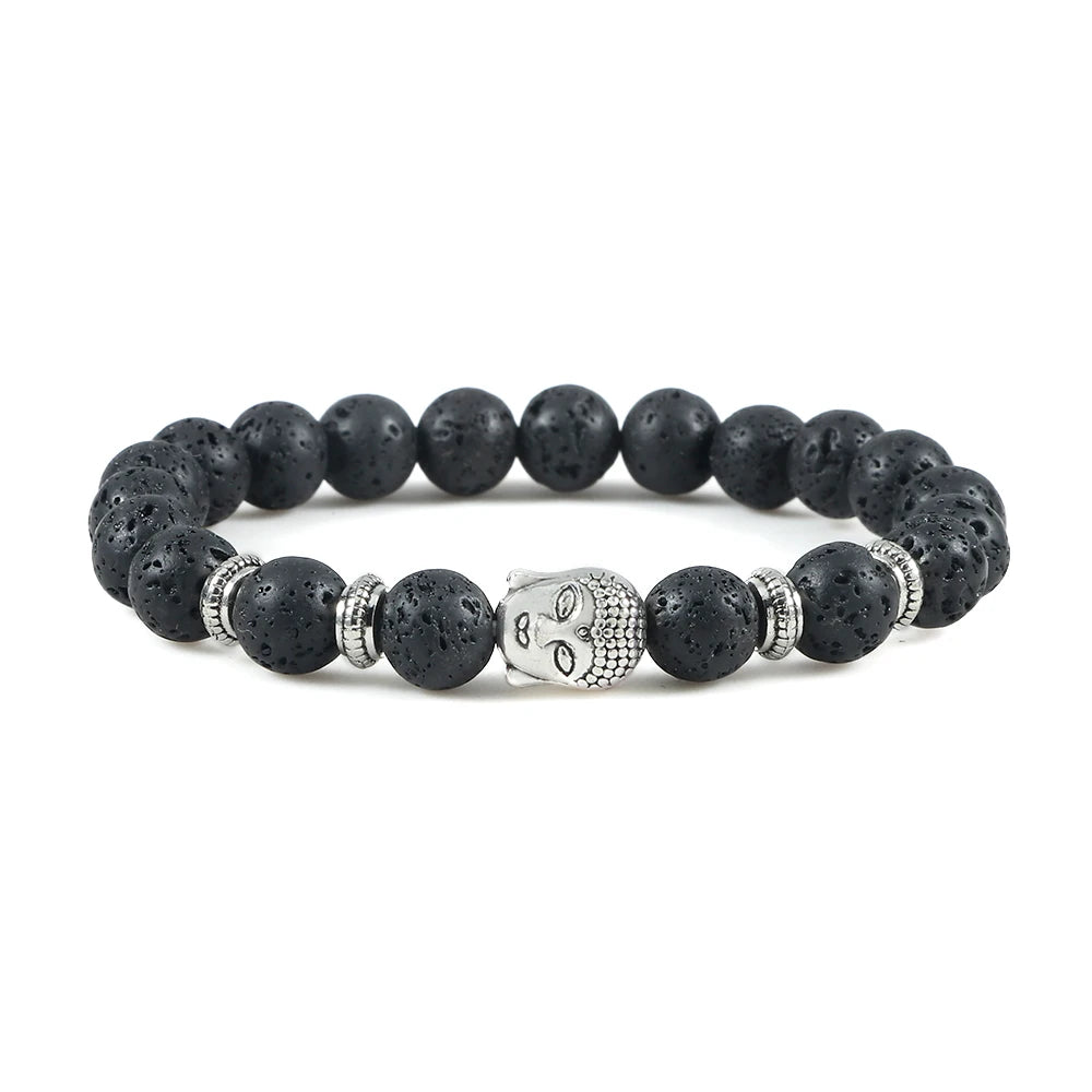 Pulseira Reiki Premium de Buda com Olho de Tigre Natural