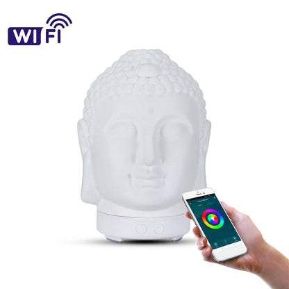 Difusor Umidificador Buda Premium com Wi-Fi e 7 Cores LED