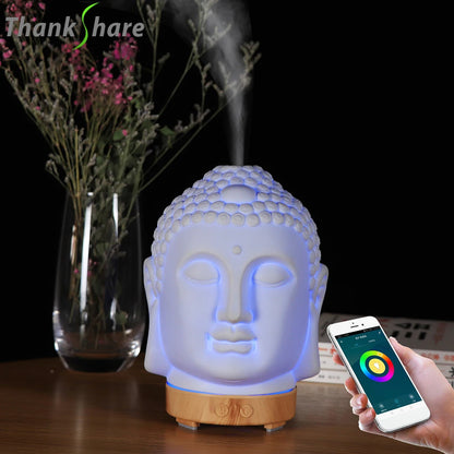 Difusor Umidificador Buda Premium com Wi-Fi e 7 Cores LED