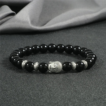 Pulseira Reiki Premium de Buda com Olho de Tigre Natural