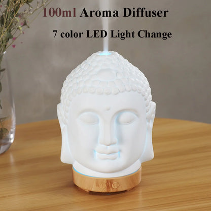 Difusor Umidificador Buda Premium com Wi-Fi e 7 Cores LED