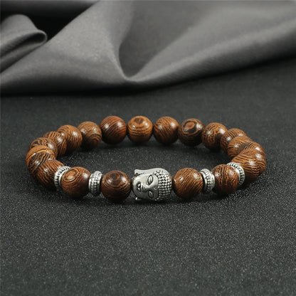 Pulseira Reiki Premium de Buda com Olho de Tigre Natural