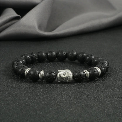 Pulseira Reiki Premium de Buda com Olho de Tigre Natural