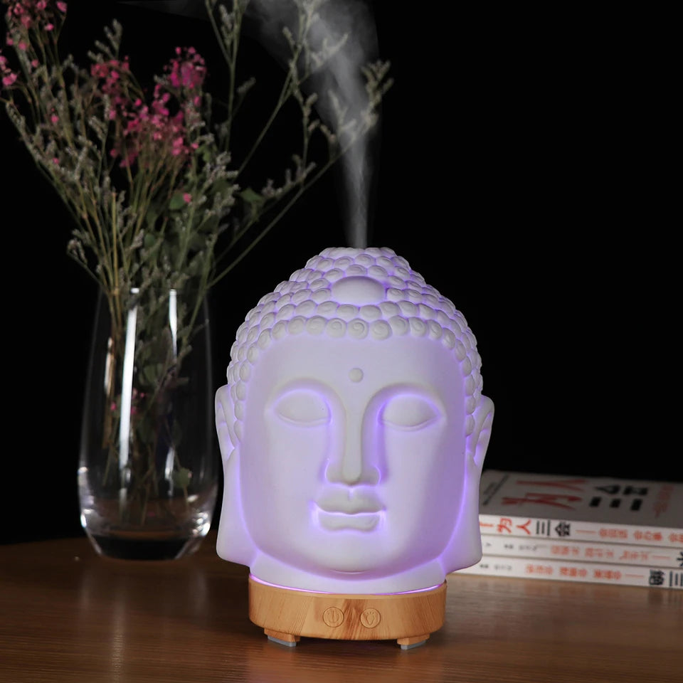 Difusor Umidificador Buda Premium com Wi-Fi e 7 Cores LED