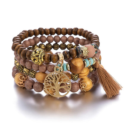 Conjunto Premium de Pulseiras Boho Árvore da Vida