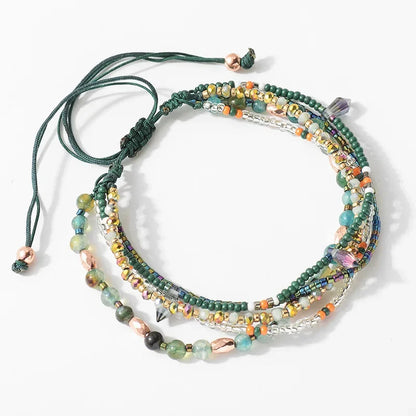 Pulseira Mini Boho Premium de Miçangas Multicamadas