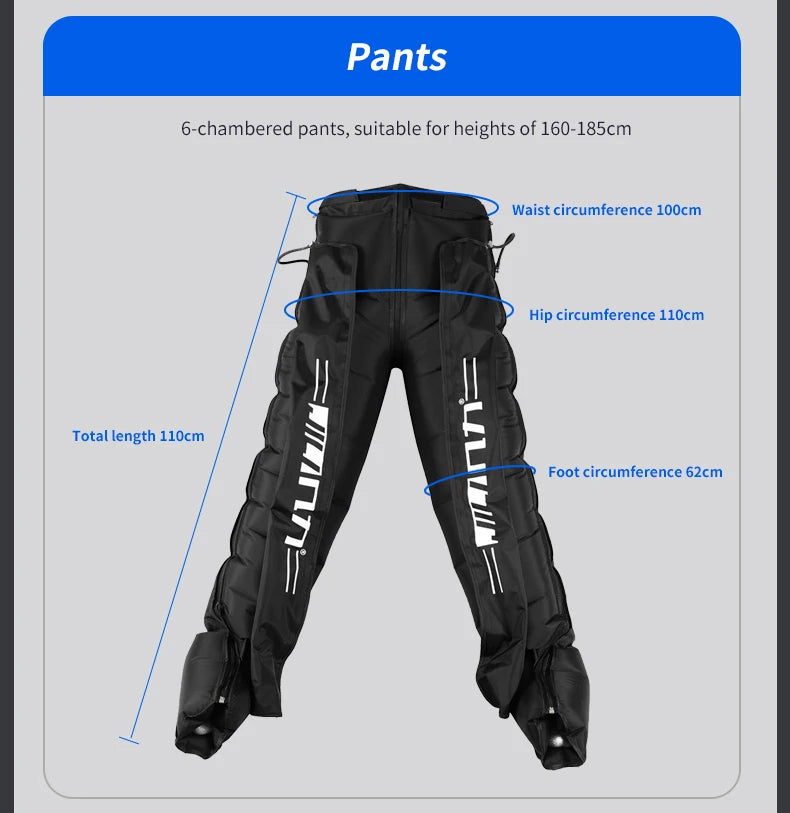 Botas de Pressoterapia Premium JILI com 6 Câmaras