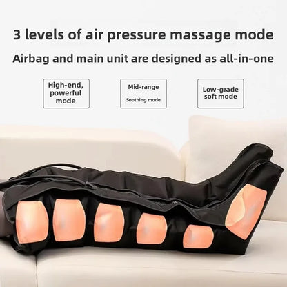Massageador Elétrico Premium de Pressão de Ar para Pernas com Controle Remoto
