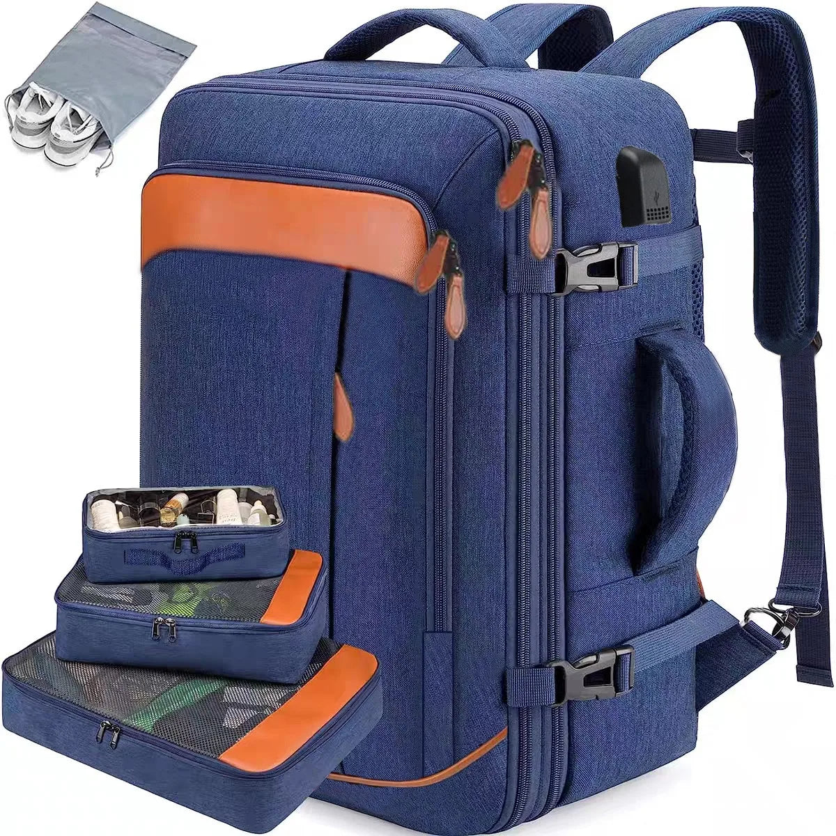 Mochila de Viagem Premium Grande Capacidade Expansível