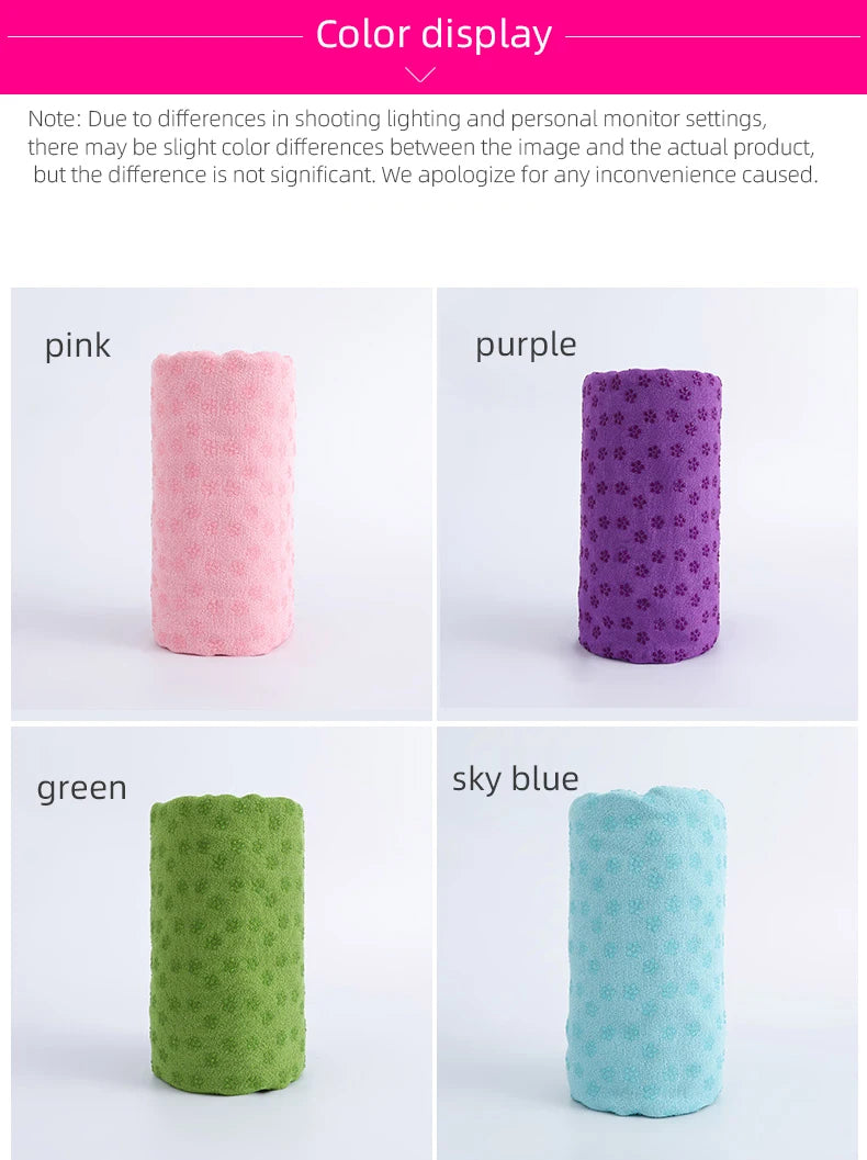 Toalha Premium para Hot Yoga com Pontos de Aderência