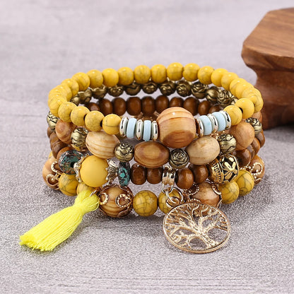 Conjunto Premium de Pulseiras Boho Árvore da Vida