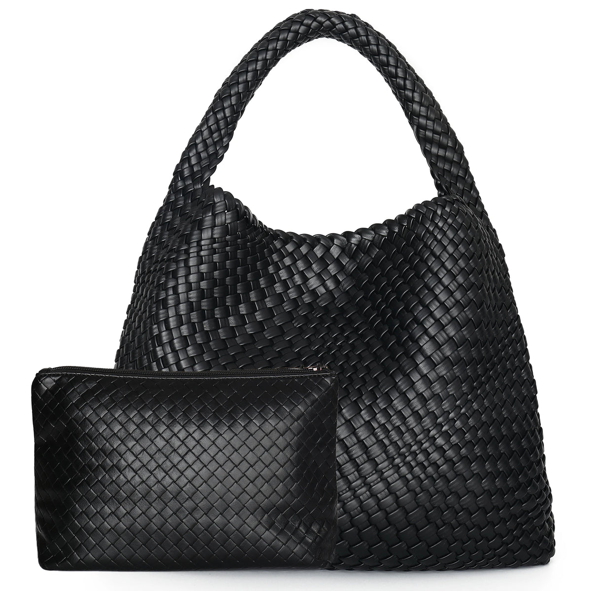 Bolsa Tote Trançada Feminina Premium Grande com Couro Macio
