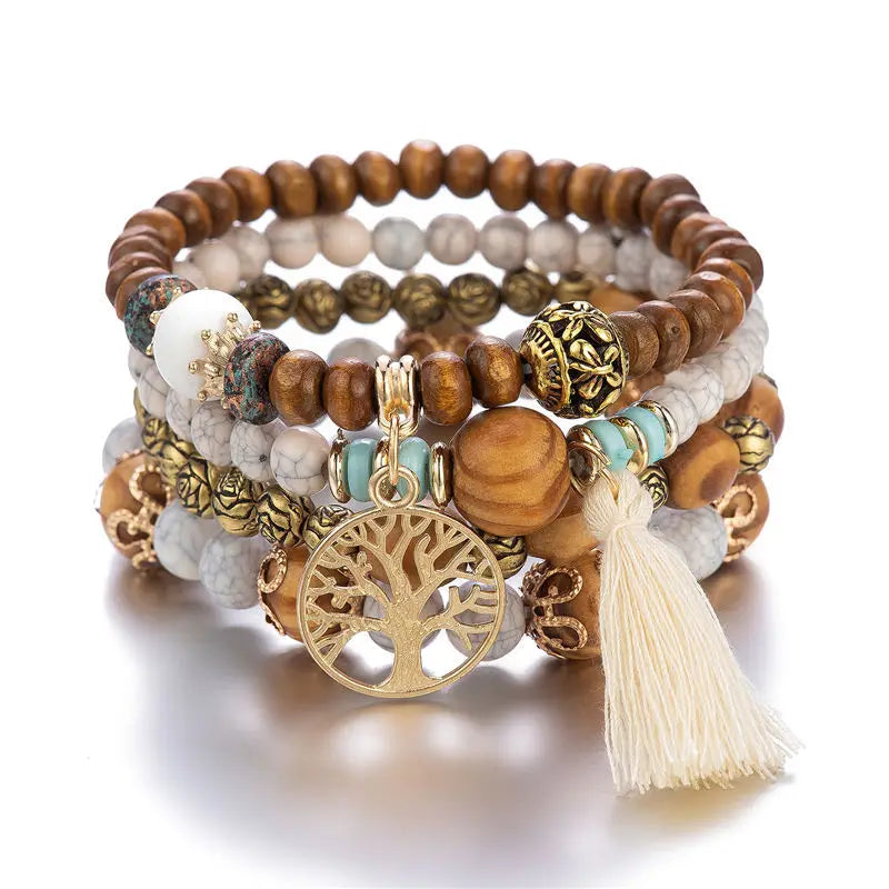 Kit de Pulseiras Boho Premium Árvore da Vida