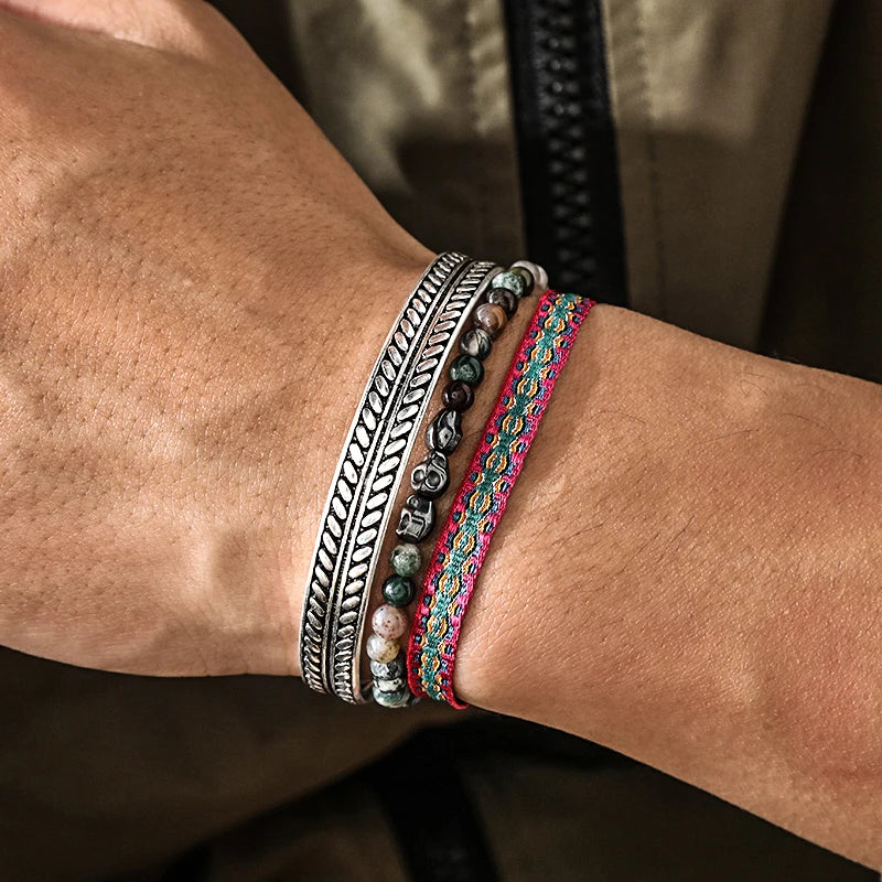 Kit Premium com 3 Pulseiras Budistas Tibetanas