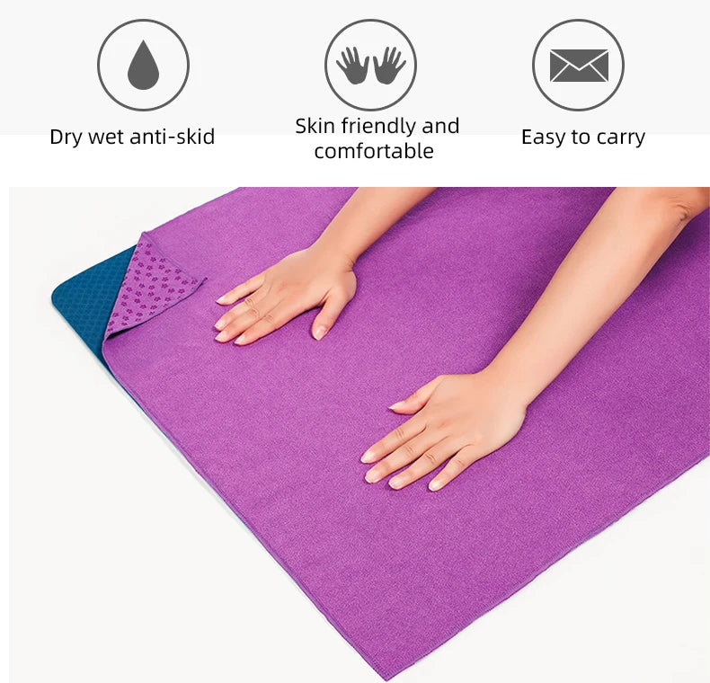 Toalha Premium para Hot Yoga com Pontos de Aderência