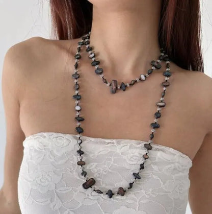 Colar Boho Vintage Premium de Pedra Natural Irregular