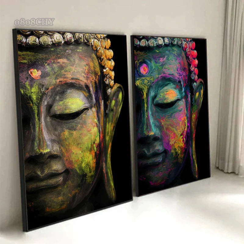 Quadro do Retrato de Buda em Bronze Premium