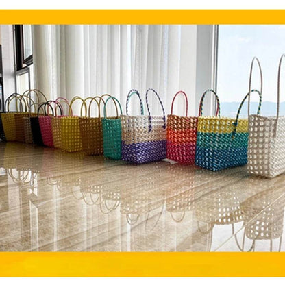 Ins Fashion Handmade Woven Large Capacity Bag Storage Basket Shopping Basket the Beach Bag Portable Vegetable Basket - Aloha Spirit Store