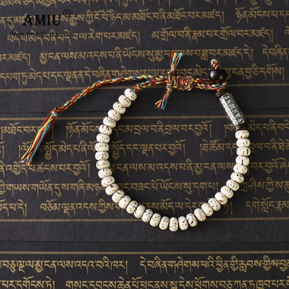 Pulseira Budista Tibetana Premium com Mantra das Seis Palavras