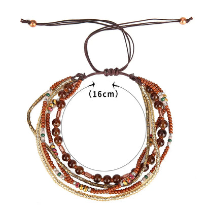 Pulseira Mini Boho Premium de Miçangas Multicamadas