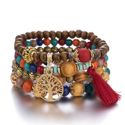 Kit de Pulseiras Boho Premium Árvore da Vida