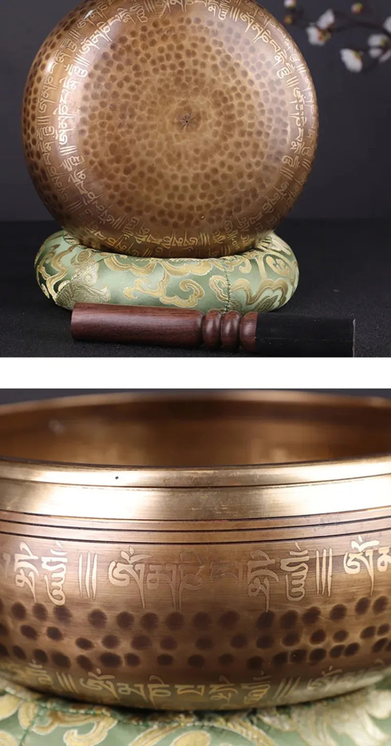 Tigela Tibetana Premium em Cobre Artesanal Nepalesa