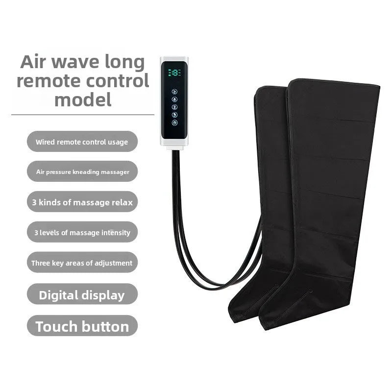 Massageador Elétrico Premium de Pressão de Ar para Pernas com Controle Remoto