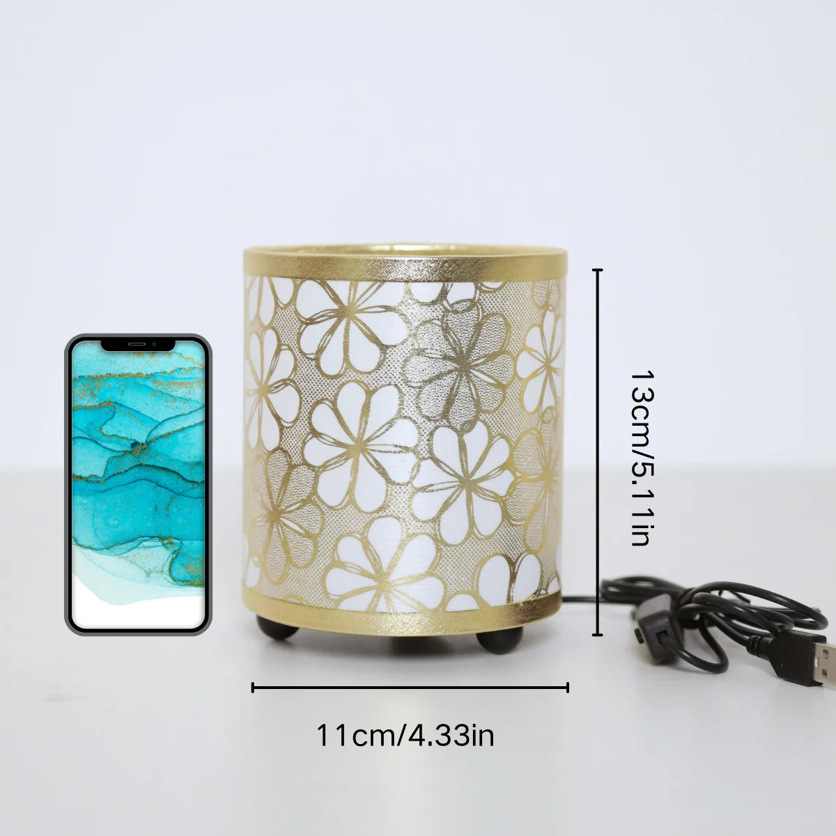 Luminária de Mesa Minimalista Premium em Tecido com USB