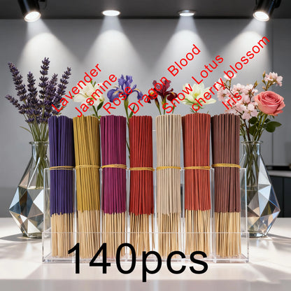 Kit Premium com 7 Conjuntos e 140 Varetas de Incenso