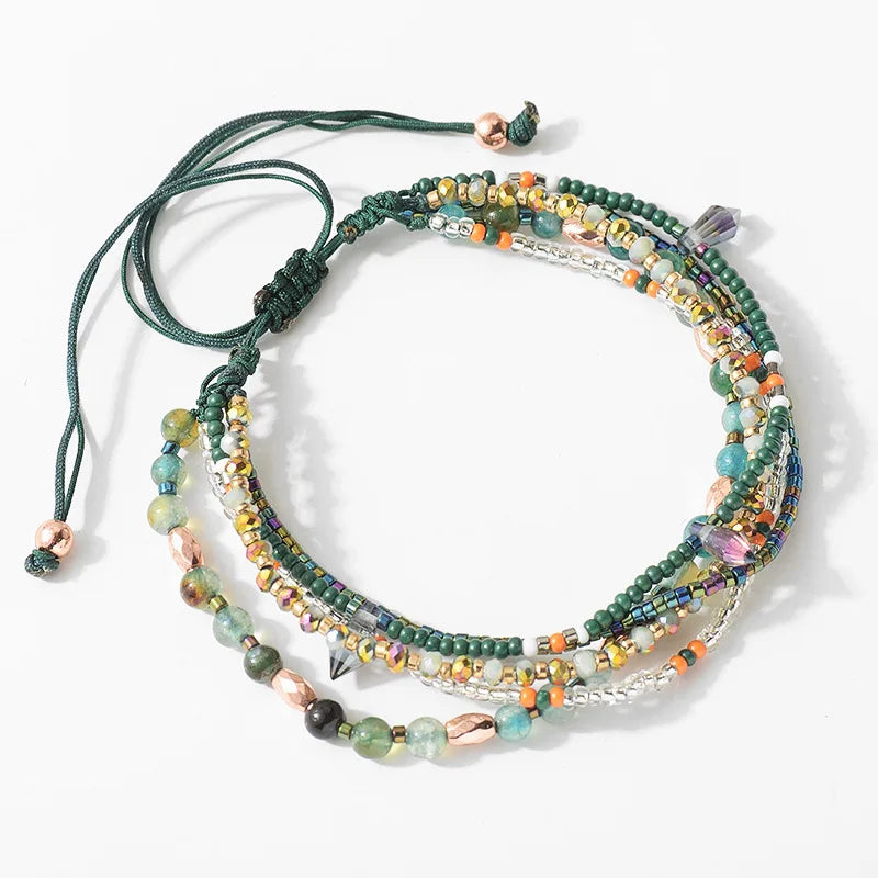 Pulseira Mini Boho Premium de Miçangas Multicamadas