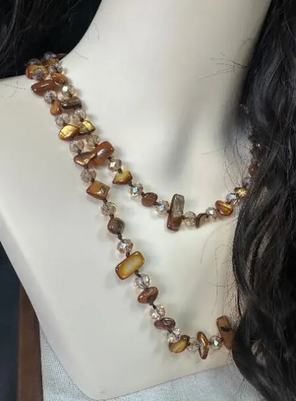 Colar Boho Vintage Premium de Pedra Natural Irregular